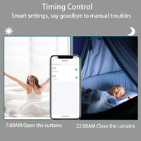 Motor para Persiana Enrollable Inalámbrico Tuya ZigBee, Motor Tubular Eléctrico de 35 mm, Batería Recargable por USB para Persianas de Ventanas Grandes