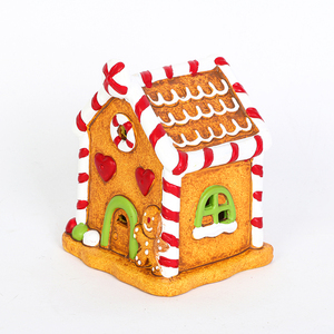 <span class=keywords><strong>Casa</strong></span> de Jengibre Navideña de Cerámica con Diseño Nuevo y en Oferta, Pueblo de Santa Claus con Luces LED - Product Image 5