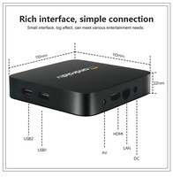 Boîtier TV Android 14 Zx8 4K Quad Core WiFi 802.11n 2.4G 5GHz, Lecteur Multimédia Réseau Ethernet 100 Mbps