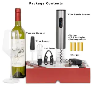 מוצרי SUNWAY למכירה חמה לשנת 2024 Amz רב מכר ערכת משמר יין ואקום חשמלי ערכת מתנות לפותחן יין