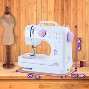 Máquina de coser con 12 patrones de puntada, portátil y ligera para uso doméstico - Product Image 5
