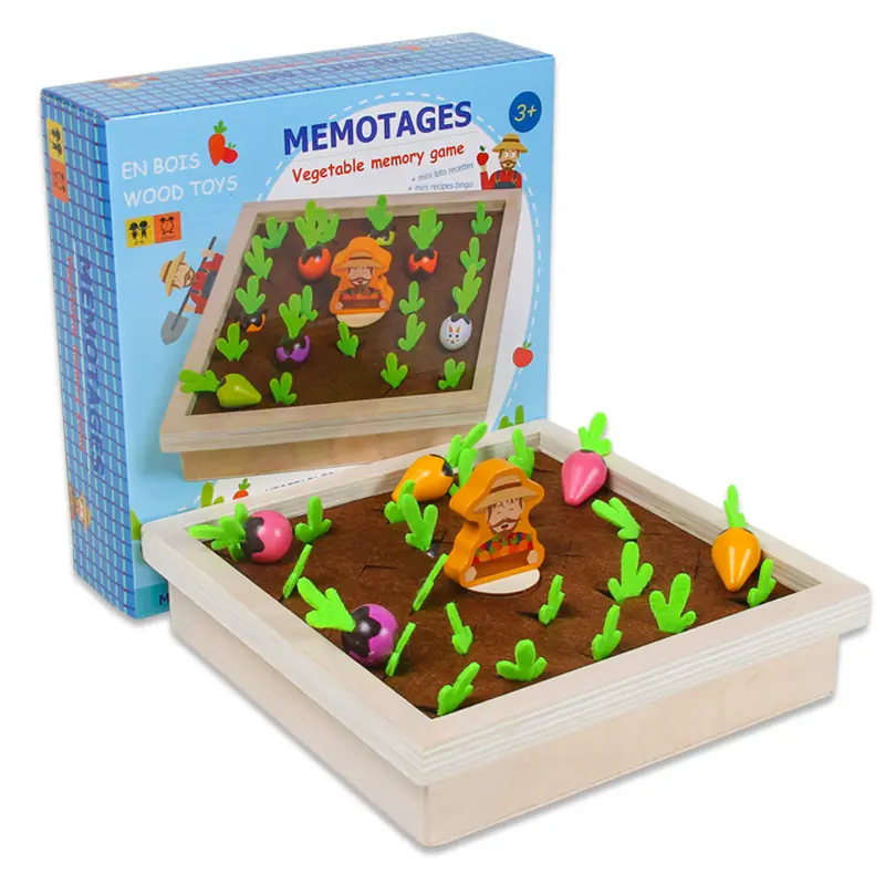 Bestseller buntes Gemüse Memory Spiel bestes Geschenk Holz spielzeug für Kinder Großhandel Custom ized Children's Early Education aus Holz