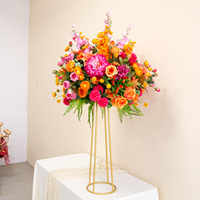 Bruiloftdecoratie tafelstukken kunstbloemen zijden bloemenbal voor bruiloftdecoratie rode bloemenbal tafelstuk