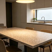 Dalles de terrazzo antidérapantes de style moderne pour escaliers extérieurs, cuisine extérieure, salon, salle de bain, mur d'appartement, pierre artificielle