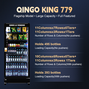 ตู้จำหน่ายสินค้าอัตโนมัติ QINGO AI หน้าจอสัมผัส รองรับคิวอาร์โค้ด ชำระเงินแบบไร้เงินสด ขนม เครื่องดื่ม คอมโบ สแตนเลสสตีล ตู้แช่เย็นอัจฉริยะ สำหรับห้างสรรพสินค้า - Product Image 5