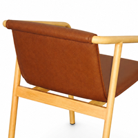 Ensemble de chaises de salle à manger en cuir de qualité supérieure, structure métallique, mobilier de restaurant, durable, facile à nettoyer, design luxueux