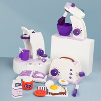 Ensembles de cuisine en bois, jouets de cuisine, batteur sur socle, cafetière, grille-pain, ustensiles de cuisson, jeu d'imitation pour enfants de 2 à 4 ans, CE CPC, vente en gros, OEM, personnalisé