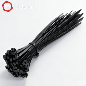 Bridas de nailon autoblocantes negras, extendidas y engrosadas, con unión de plástico blanco, 4*200x250 mm, productos de fibra - Product Image 4