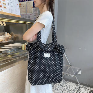 Bolso de mano estilo INS para mujer, éxito de ventas, con puntos ondulados en blanco y negro, bolso de hombro moderno para mujer - Product Image 4