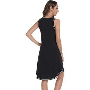 Chemise de nuit sans manches personnalisée pour femme en viscose de bambou douce, vêtement de nuit rafraîchissant, tailles S-XXL - Product Image 1