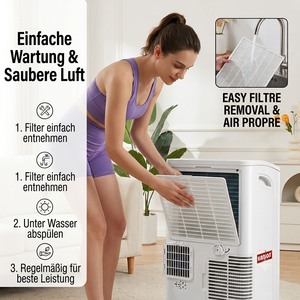 Climatiseur de qualité supérieure, unités de climatisation portables, <span class=keywords><strong>climatiseurs</strong></span> <span class=keywords><strong>mobiles</strong></span> 9000 BTU, mini climatiseur pour la maison et le bureau en Europe - Product Image 3