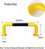 Barre anti-collision en forme de U haute visibilité 800x300mm ralentisseurs pour garages écoles garde-corps poste de stationnement allée Garage