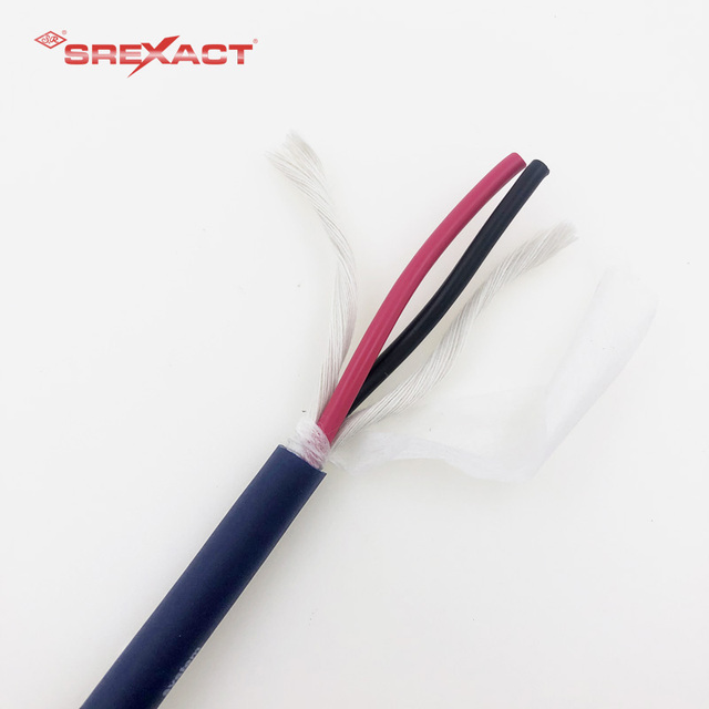 Copper Twisted Pair 2C Speaker Cable XLPE Insulation PVC Jacket Braid Shielding 7*46/0.1mm 2.5mm2 8.7mm OD 100M 12kg Blue