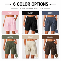 GH Wholesale Short de cycliste brossé pour femme, taille haute, anti-transparence, séchage rapide, pour la course, la gym, le fitness, l'entraînement et le yoga
