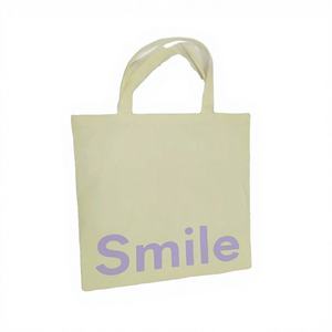 Bolsa de Mano de Lona de Algodón Amarillo Pastel con Letras Estéticas, Linda Bolsa de Hombro de Color Sólido, Bolsa de Regalo Ecológica para Estudiantes con Cadenas 2026 - Product Image 1