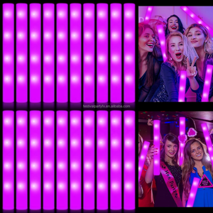 Bâton <span class=keywords><strong>lumineux</strong></span> en <span class=keywords><strong>mousse</strong></span> LED RVB pour DJ, discothèque, concerts, fêtes de remise de diplômes, fournitures de fête néon en vrac pour - Product Image 2