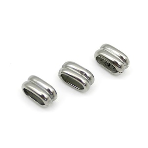 Stainless Steel Oval Positioning <b>Ring</b> 6x4mm Flat Wire Sleeve <b>Spacer</b> Bead For DIY Bracelet Necklace Jewelry Making Accessories - Product Image 3