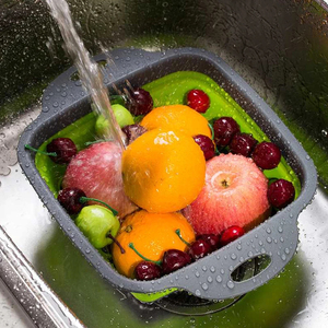 Panier à légumes pliable, filtre à fruits, passoire portable, égouttoir pliable, accessoires de cuisine, gadgets - Product Image 2