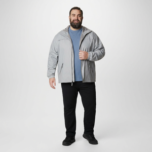 High Quality Custom Men's Softshell Windbreaker Jacket Waterproof Outdoor Hooded Running Embroidery OEM ODM Coated Pattern - Product Image 1