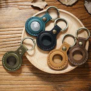 เคสหนังแท้แบบใหม่ล่าสุดสำหรับ Apple AirTag พร้อมพวงกุญแจและปลอกคอสำหรับสัตว์เลี้ยง (สุนัข/แมว) - Product Image 5