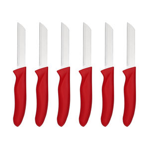 6 قطع من الفولاذ المقاوم للصدأ Paring مع مقبض بلاستيكي ، صندوق ملون ، سكاكين مطبخ مفيدة للفواكه والخضروات - Product Image 3