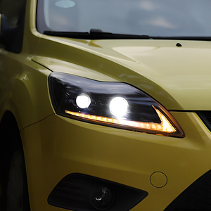 Feux avant de voiture, accessoires auto pour Ford Focus 2009-2011, ensemble de phares LED, mise à niveau, style Demon Eyes, lentille de projecteur 100W - Product Image 4