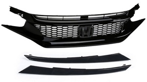 Nouvelle Arrivée Welta – Calandre avant noire brillante style sport, remplacement avec attelage de remorquage à visser pour 10e génération 2016-2018 - Product Image 2