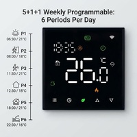 Thermostat intelligent WiFi Tuya 16A pour chauffage au sol électrique, double capteur, programmable, fabriqué en Chine (OEM)