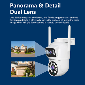 Bán Hot ống kính kép 4MP ai PTZ wifi camera ngoài trời với an ninh báo động màn hình OEM ODM giám sát không dây 4MP nhà máy ảnh - Product Image 3