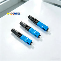 Conector Rápido de Fibra Óptica HC01 c SX SC UPC de 55 mm, Monomodo, Tipo Crimp, Ensamblaje Rápido, Sin Fusión, para FTTH y ODN
