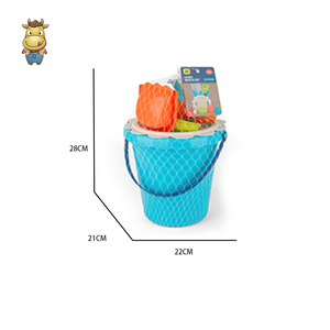 Ensemble de seaux de plage pour enfants, 6 pièces, avec couvercle tamis, pelle, râteau, moules girafe et éléphant - Product Image 3