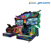 Machine de jeu d'arcade Crazy Rider, simulateur de course de moto dynamique, compétitif à deux joueurs, anglais, garantie 1 an, fabricant direct
