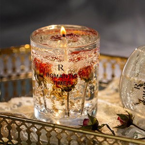 Bougies parfumées décoratives, sans fumée, pour aromathérapie, boite de 10 pièces, en feuille d'aluminium, transparente or - Product Image 5