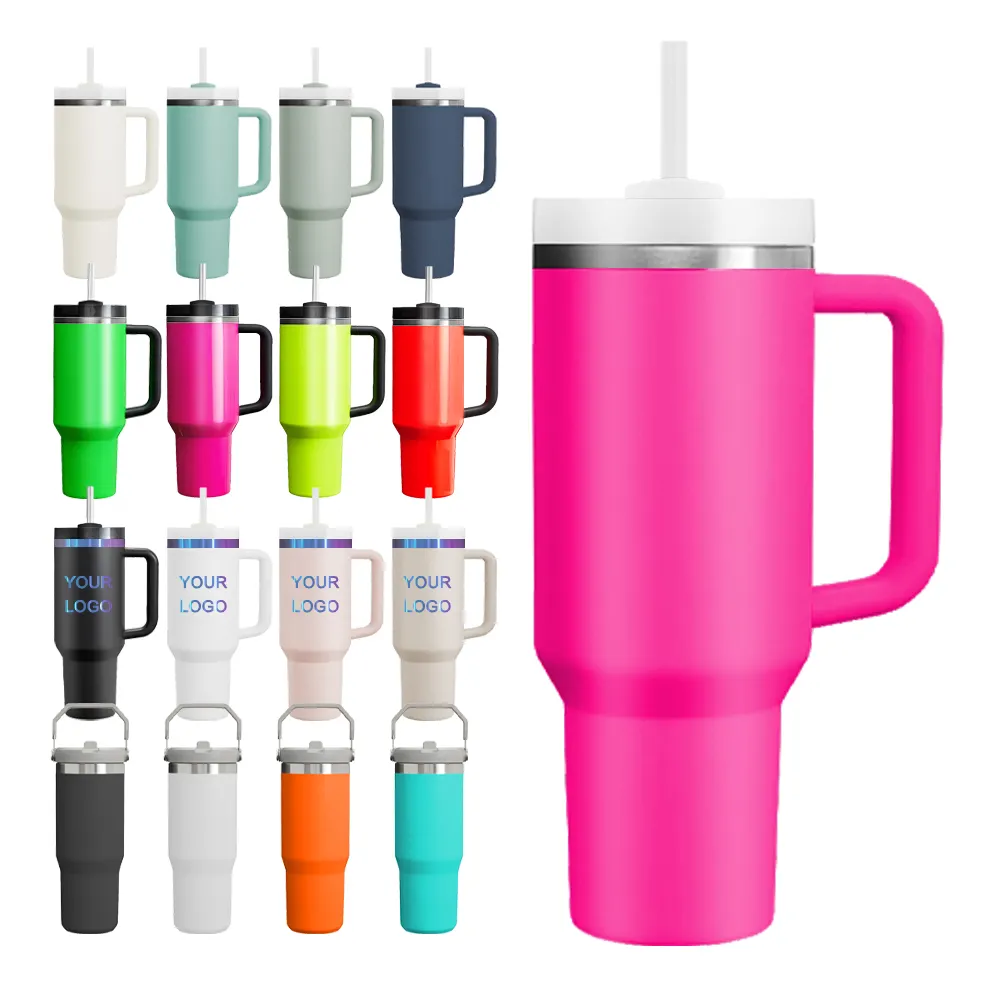 Tùy Chỉnh 40 Oz 40 Oz Cốc Với Xử Lý Phiêu Lưu Quencher H2.0 Flowstate Thép Không Gỉ Cup 40 Oz 40 Oz Cốc Với Xử Lý