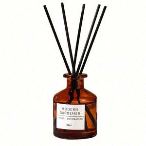 Custom Luxury 100Ml 150Ml 200Ml Essential Oil Aromatherapy Diffuser <b>Bottle</b> Empty <b>Amber</b> Glass Reed Perfume Screen Rubber Stopper - Product Image 1