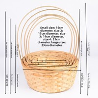 Keranjang Bunga Anyaman Bambu Buatan Tangan Gaya Minimalis Modern Kreatif, Keranjang Bunga Tari Jinjing, Anyaman Rotan dan Willow
