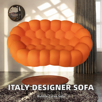 Canapé-lit moderne capitonné rafraîchissant avec tissu à bulles de compression sous vide pour un confort optimal, idéal pour appartement, salon et balcon