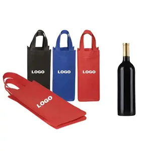 Reusable Nonwoven Wine Bag 4bottle 6 Bottle Non Woven Fabric Wine Bag Wine Bottle Bag With Handle