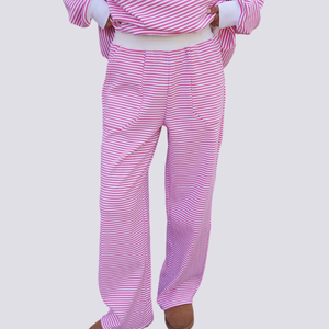 Pantalon de survêtement décontracté à rayures pour femme, grande taille, coupe large, idéal pour l'été - Product Image 4