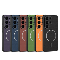 Étui de téléphone magnétique en tissu tressé texturé pour Samsung Galaxy S26 FE, coque de protection antidérapante pour S25 A57 A37 A27 A17