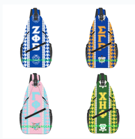 Sac de poitrine pour sororité, sac à dos de sport, sac de voyage, sac à bandoulière personnalisé, cadeau de fraternité, sac à bandoulière tendance et décontracté pour hommes et femmes