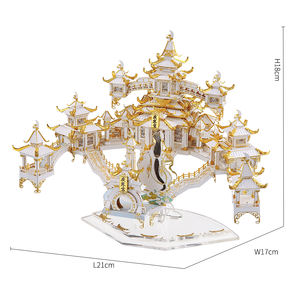 <span class=keywords><strong>Piececool</strong></span> le Palais de la Lune, puzzle en métal <span class=keywords><strong>3D</strong></span>, mythologie chinoise, architecture, modèle de légende lunaire pour collectionneurs, adultes ou enfants - Product Image 5