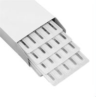 Aiguilles de tatouage professionnelles en acier inoxydable pour sourcils et art corporel, diamètre 0,35 mm, jetables et stérilisées avec membrane – Vente en gros