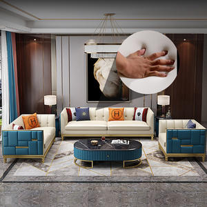 Großhandels preis Luxus Designs Leder Wohnzimmer möbel Sets <span class=keywords><strong>1</strong></span> 2 <span class=keywords><strong>3</strong></span> Sitz Schnitts ofa <span class=keywords><strong>Set</strong></span> - Product Image 2