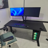 Accessoires de haute qualité YG Tables de jeu pour PC Bureau d'ordinateur à hauteur réglable Bureau de jeu RVB