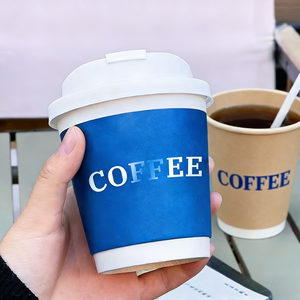 แก้วกระดาษหนาแบบใช้แล้วทิ้ง 12 ออนซ์ พร้อมฝาปิด ปลอดสาร BPA เกรดสำหรับอาหาร ป้องกันความร้อน สำหรับร้านกา<span class=keywords><strong>แฟ</strong></span> <span class=keywords><strong>ชา</strong></span>นม ช็อกโกแลตร้อน ใช้ในเชิงพาณิชย์ - Product Image 2