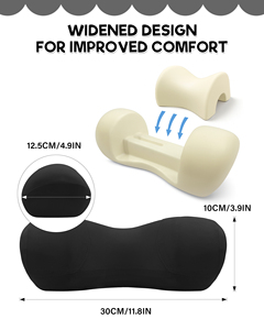 Oreiller ergonomique de soutien du cou en mousse à mémoire de forme en forme d'os, oreiller cervical orthopédique pour adultes, couleur unie, design minimaliste - Product Image 3