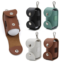 CybGene Cadeaux pour Hommes : Porte-tee de golf portable en cuir PU pour 2 balles et 2 tees, Accessoires pour la Fête des Pères et Anniversaire