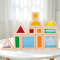 Blocs d'intégration sensorielle en bois et acrylique pour les tout-petits, les enfants, l'apprentissage précoce, la formation à la pensée, l'empilage créatif, jouet éducatif