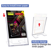Support de papier vertical A5 incliné vers l'arrière, support de table, support de signalisation, support de prospectus, cadres adaptés au bureau, aux entreprises, aux magasins